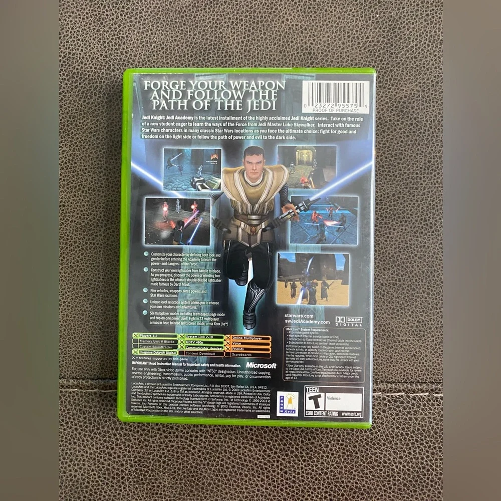 Star Wars: Jedi Knight -- Jedi Academy (Microsoft Xbox, 2003)